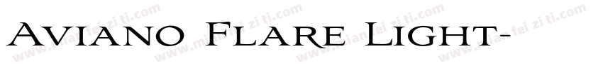 Aviano Flare Light字体转换